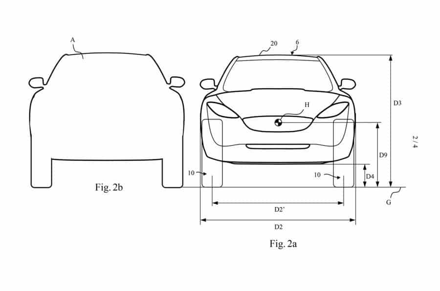 plan voiture de face
